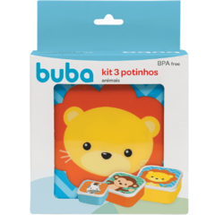 BUBA - KIT 3 POTINHOS ANIMAL FUN