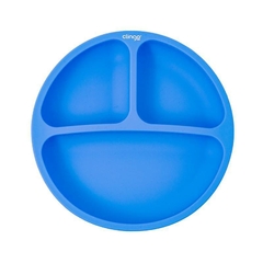 CLINGO - PRATO DE SILICONE COM DIVISÓRIA COLORS - AZUL na internet