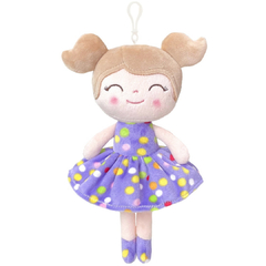 GLOVELEYA - MINI BONECA 20CM SPRING GIRL ROXA COM BOLINHAS