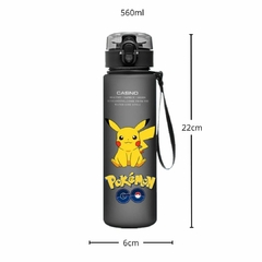 GARRAFINHA COM ALÇA DE TECIDO POKEMON PIKACHU 560ML - PRETA - comprar online