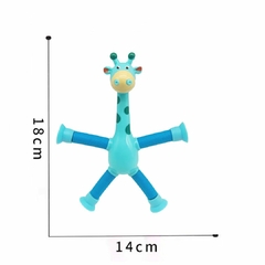 BONECO SENSORIAL GIRAFA DIVERTIDA QUE ESTICA COM VENTOSA E LED - comprar online