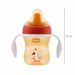 CHICCO - COPO INFANTIL TRAINING CUP 6M COM ALÇAS 200 ML LARANJA - comprar online