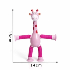 BONECO SENSORIAL GIRAFA DIVERTIDA QUE ESTICA COM VENTOSA E LED - comprar online