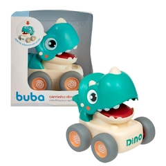 BUBA - CARRINHO DE FRICÇÃO COM APITO DINO VERDE ESCURO