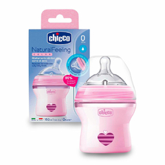 CHICCO - MAMADEIRA STEP UP FLUXO NORMAL 0M+ 150 ML ROSA