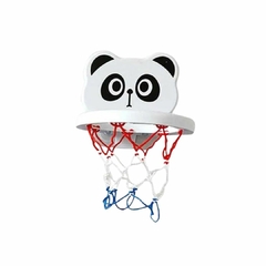 BRINQUEDO DE BANHO COM VENTOSA CESTA DE BASQUETE PANDA COM 3 BOLAS