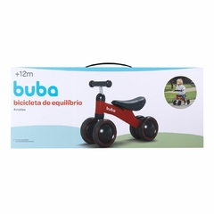 BUBA - BICICLETA DE EQUILIBRIO - 4 RODAS VERMELHA - Mamu Kids Store