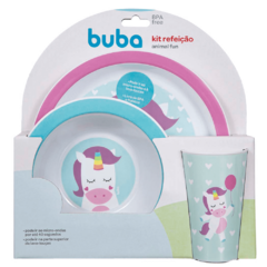 BUBA - KIT REFEIÇÃO ANIMAL FUN - UNICÓRNIO