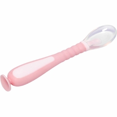 Imagem do BUBA - COLHER FLEXÍVEL EM SILICONE COM VENTOSA - ROSA