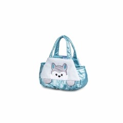 MULTIKIDS - BOLSA COM PELÚCIA CUTIE HUSKY AZUL - loja online