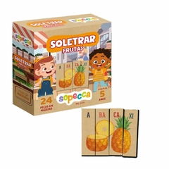 SOPECCA - SOLETRAR FRUTAS JOGO DIDÁTICO EM MADEIRA