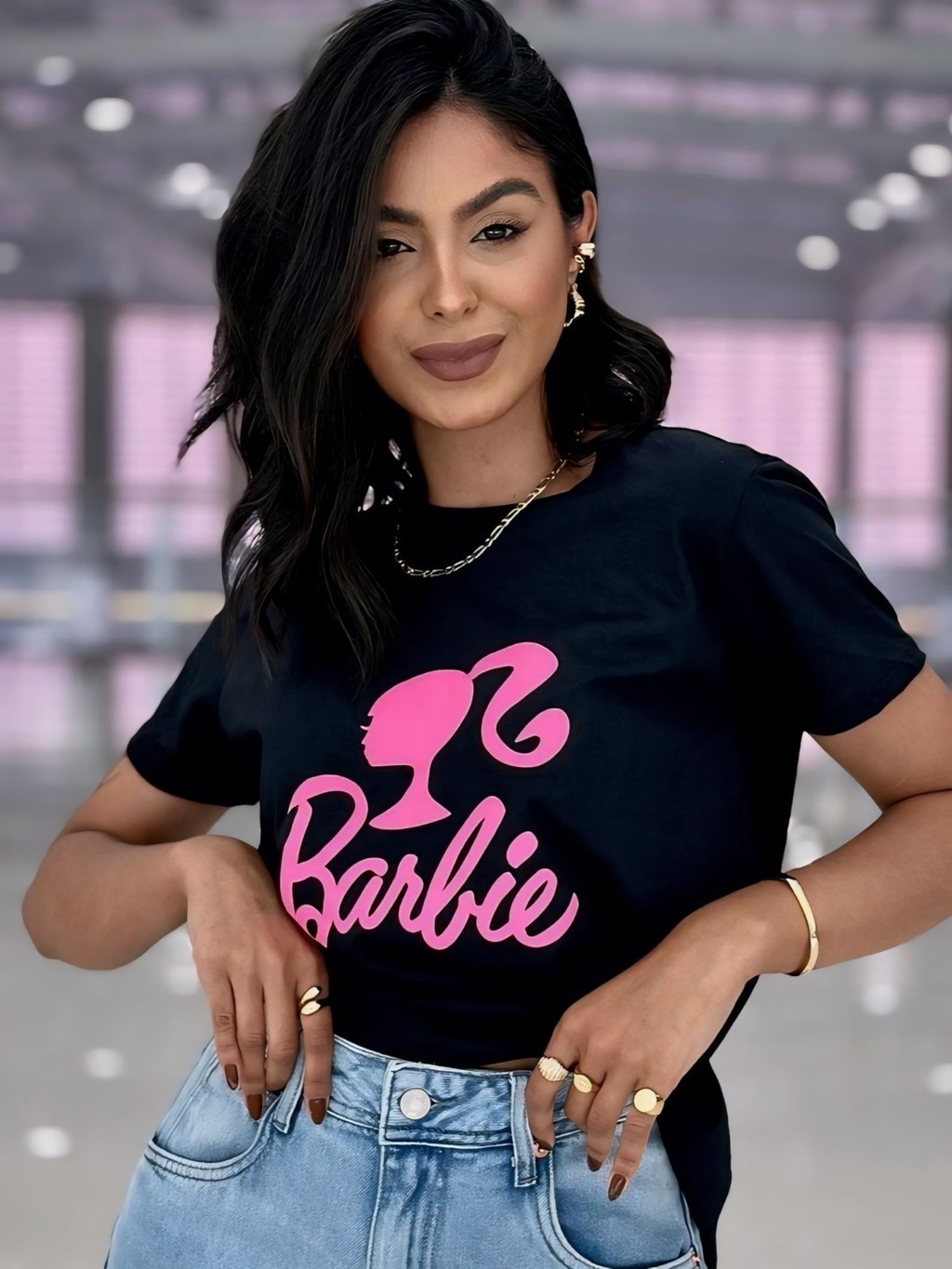Plus size barbie t shirt hotsell