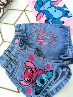 SHORT STITCH E ANGEL CORAÇÕES