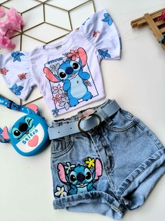 SHORT STITCH FLORES - (COM DESFIADO NA BARRA) - AVULSO - comprar online