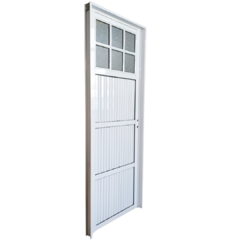 puerta aluminio 1/4 vidrio acanalada 80 izquierda - comprar online