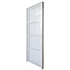 puerta aluminio ciega acanalada izquierda - comprar online