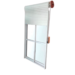 ventana corrediza simple vidrio entero 150x200 + cortina pvc