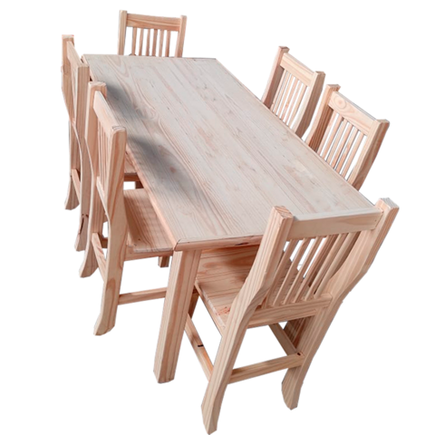 mesa maciza 160 + 6 sillas hindu reforzadas + pintura | pincel