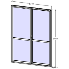 ventana corrediza simple vidrio entero 150x200 en internet