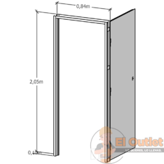 puerta chapa inyectada eco blanca derecha en internet