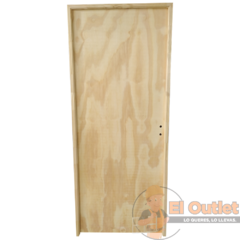 puerta pino marco de madera 75x200 m7 izquierda - comprar online