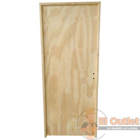puerta pino marco de madera 75x200 m7 izquierda