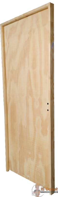 puerta pino marco de madera 85x200 m7 izquierda - comprar online