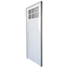 puerta aluminio 1/4 vidrio tubular derecha - comprar online