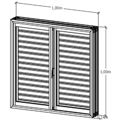 ventana corrediza con celosia vidrio entero 100x100 en internet