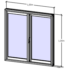 ventana corrediza simple vidrio entero 100x100 en internet