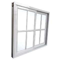 ventana corrediza simple vidrio repartido 120x100 - comprar online