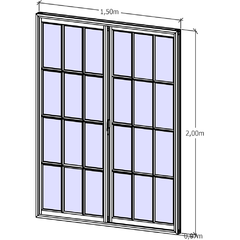ventana corrediza simple vidrio repartido 150x200 en internet
