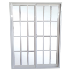 ventana corrediza simple vidrio repartido 150x200