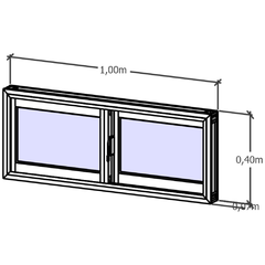 ventana corrediza simple vidrio entero 100x040 en internet