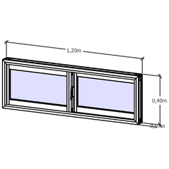 ventana corrediza simple vidrio entero 120x040 en internet