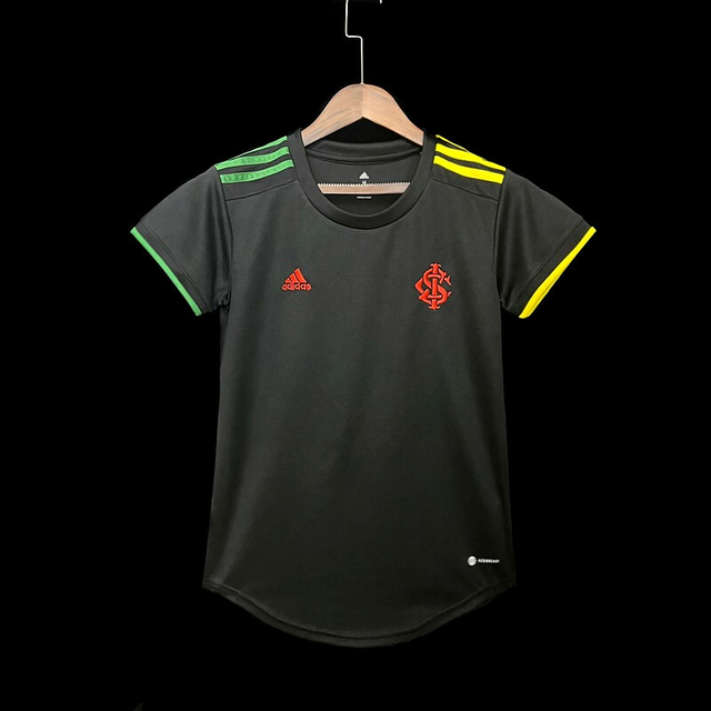 Camisa Internacional III 22/23 Torcedor Adidas Feminina - Preta