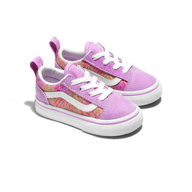 T nis Vans infantil Old Skool Elastic Lace Rose Camo Pink Floral