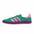 Tênis Adidas Gucci x Gazelle Green Pink Strata