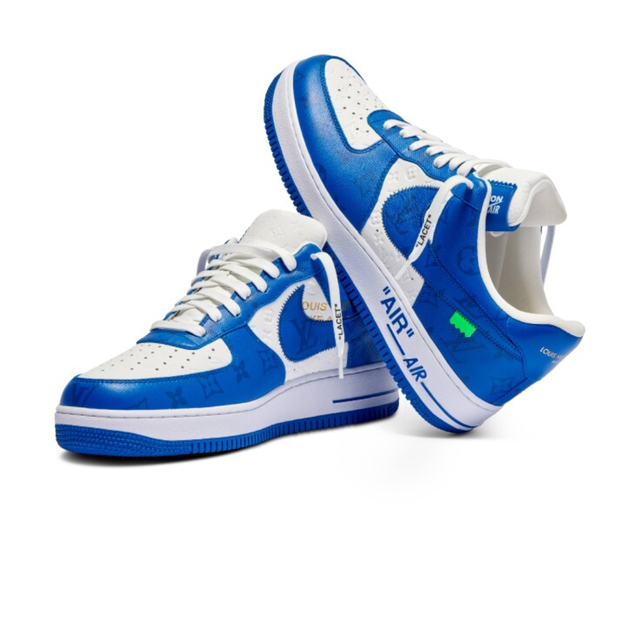 T nis Louis Vuitton x Nike Air Force 1 Low By Virgil Abloh White Blue