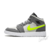Tênis Nike Air Jordan 1 Mid Gunsmoke Grey Volt