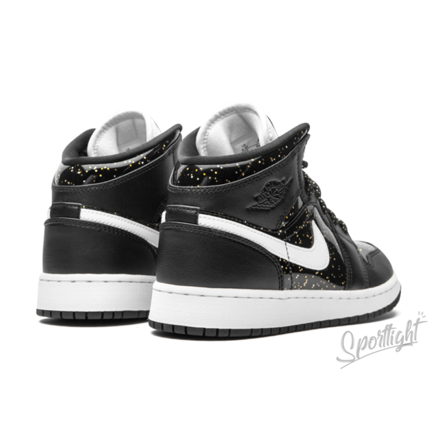 Nike purchases Air Jordan Womens Air Jordan 1 Mid 'Black Glitter' Size 8 BQ6472-001