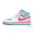 Tênis Nike Air Jordan 1 Mid White Pink Green Soar