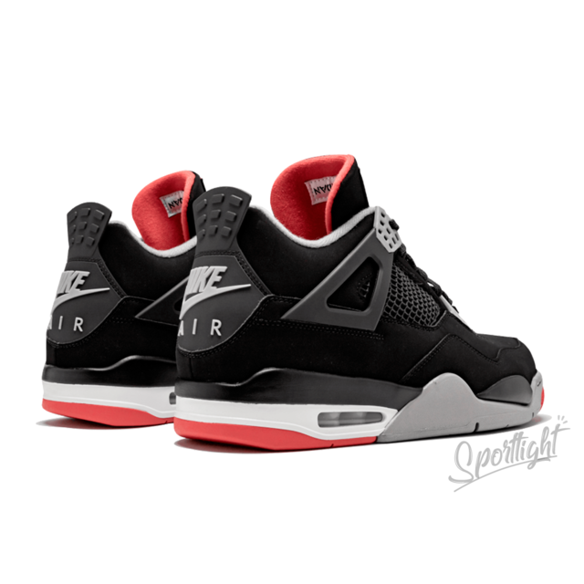 Jordan 4 black hot sale white red 2019