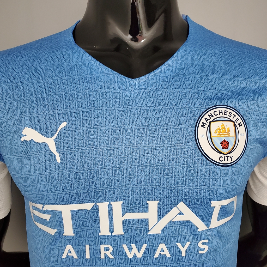 Camisa Manchester City Home 22/23 Jogador Puma Masculina - Azul