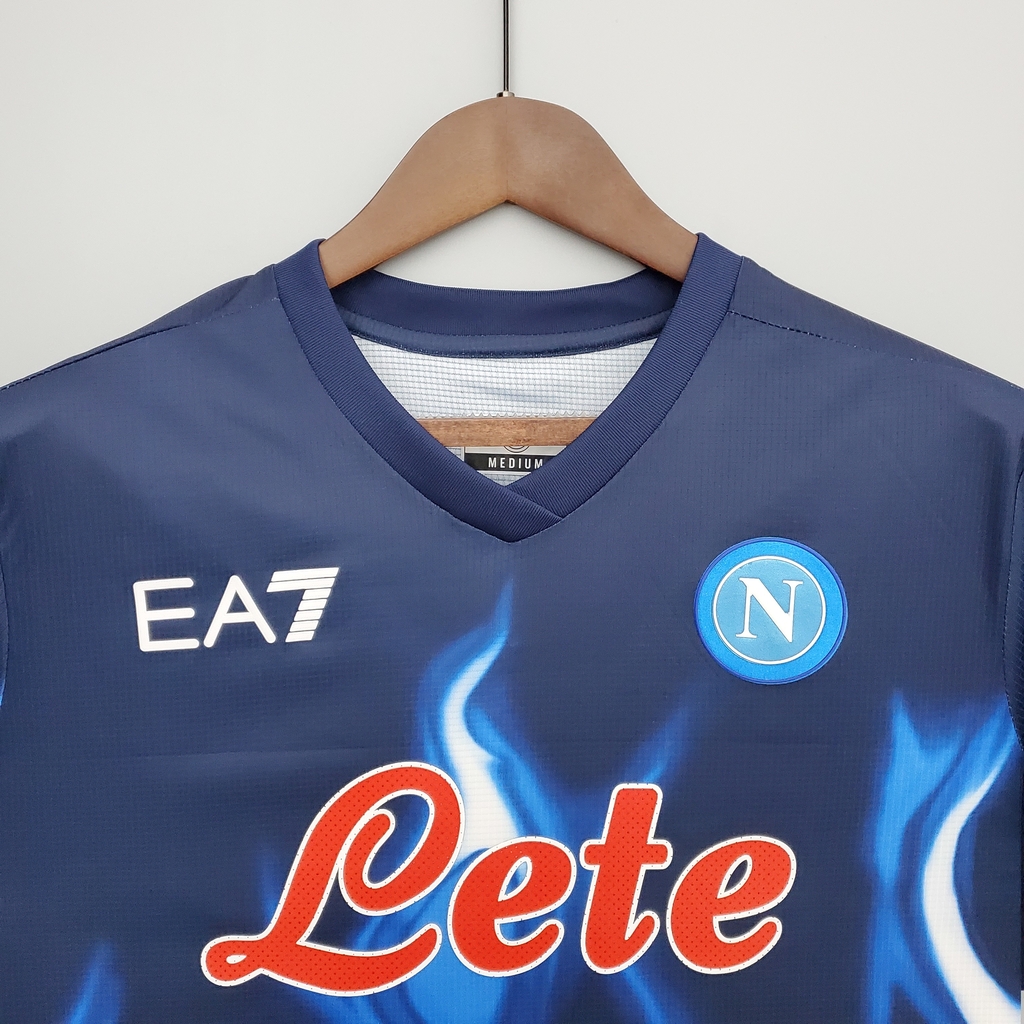 Camisa Napoli I 22/23 Torcedor EA7 Masculina - Azul