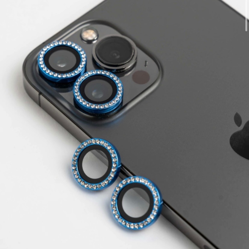 Vidrio Templado Camara Lente Strass Para iPhone 11 12 Mini