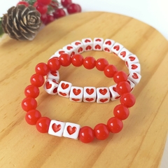 Pulseira Coração Vermelho - Kit com 2 unidades