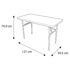 MESA PLEGABLE 1.2 M X 74.9 CM X 59.5 CM BLANCO HDX - comprar en línea