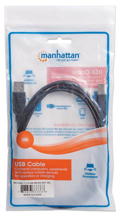 Cable Usb de impresora A-b Manhattan De 1.8mts Version 2.0 Negro 480mbps - comprar en línea