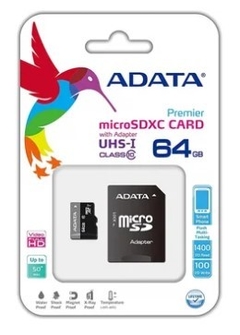 Memoria Micro Sd Adata 64gb Class 10 Con Adaptador Sd - comprar en línea